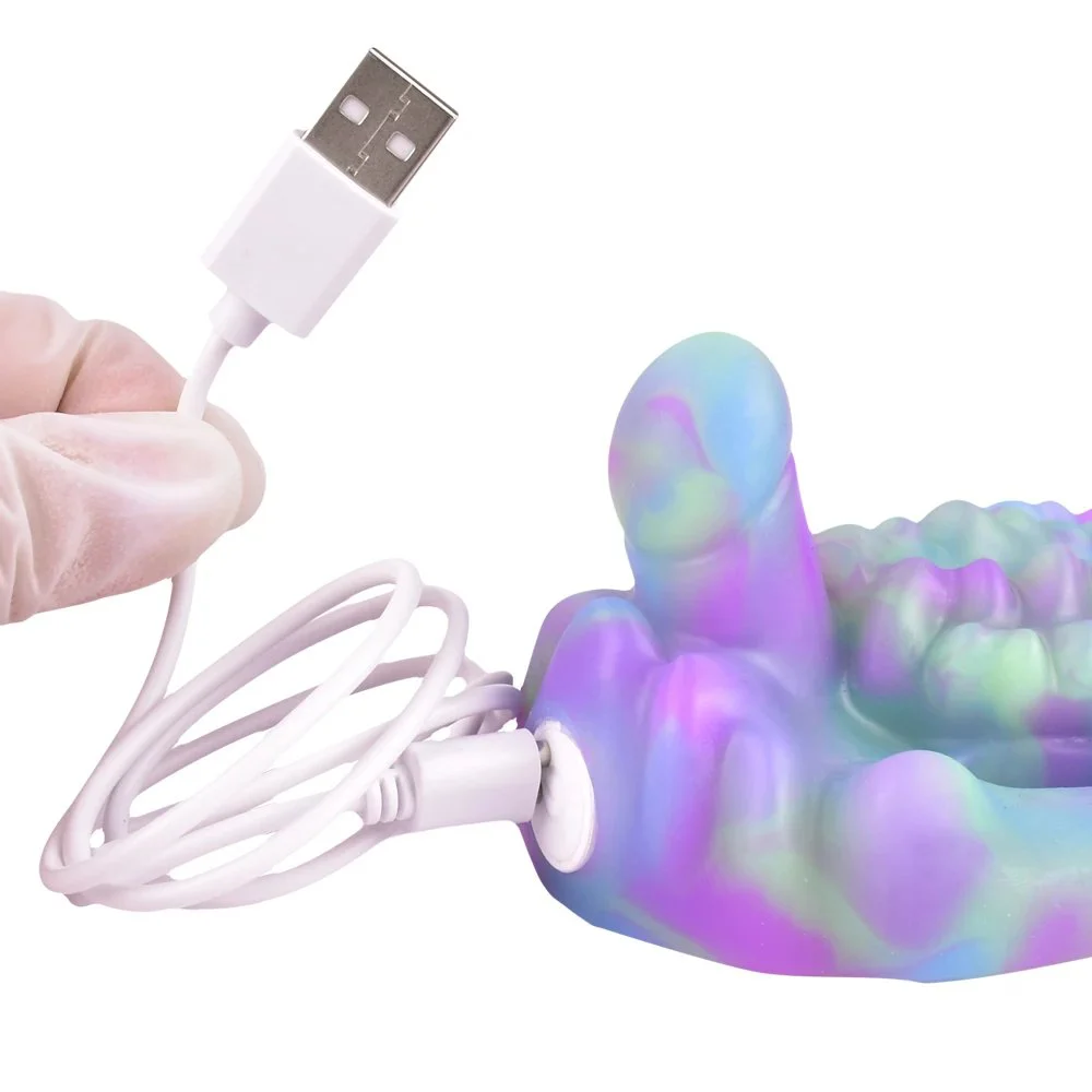Vibration Grinding Bed Straps to Pillow or Towel Toys G-spot Vibration Bed with Tentacle Dildo Sex Toys