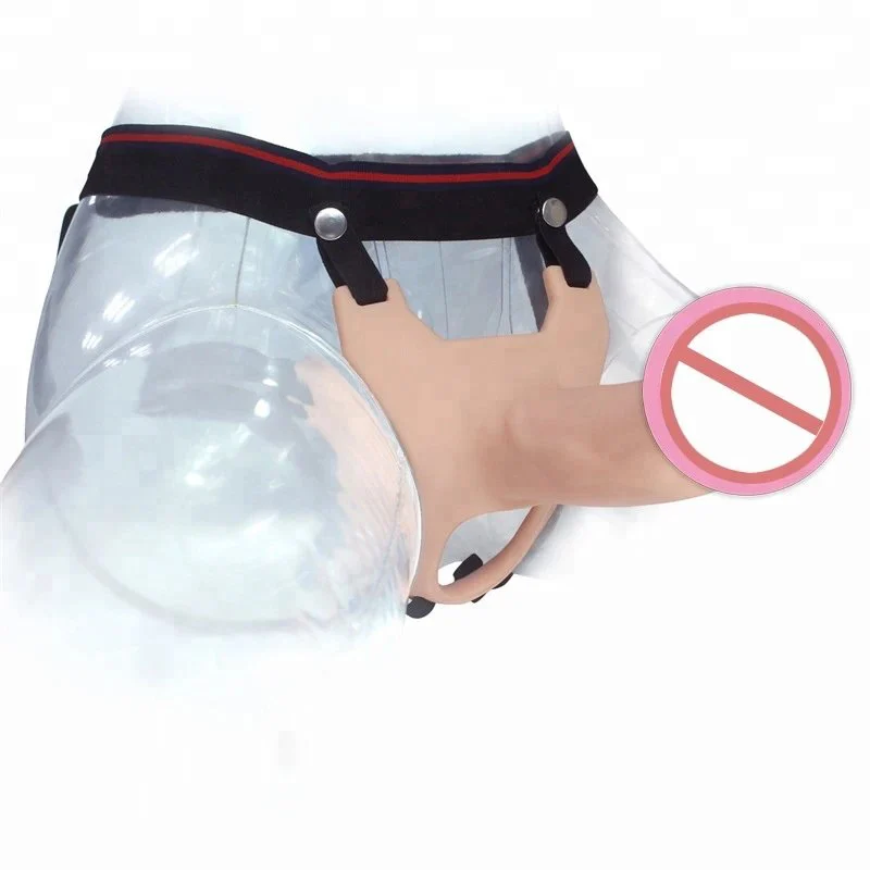 Wearable Hollow Penis Sleeve Extender Strap on Dildo Pants Lesbian Dildo