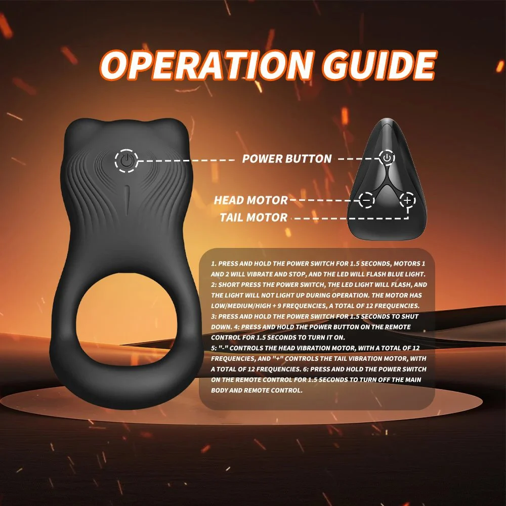 Lock Ring Male Vibration Anti-shoot Delay Ring Wireless Remote Control Adult Products Cock Ring