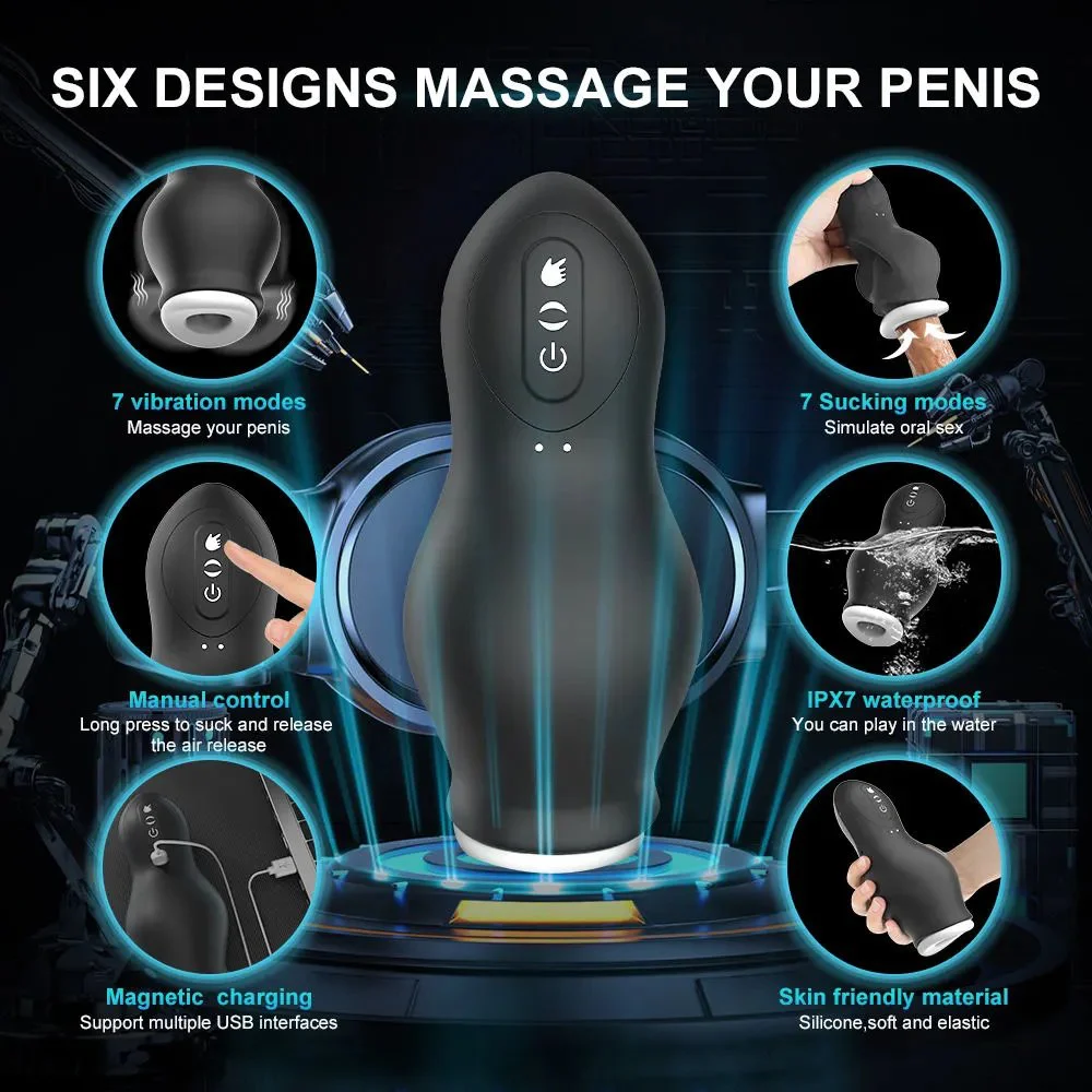 Men's Trainer Exercise Waterproof Airplane Cup Masturbator with Sucking Vibration Feature