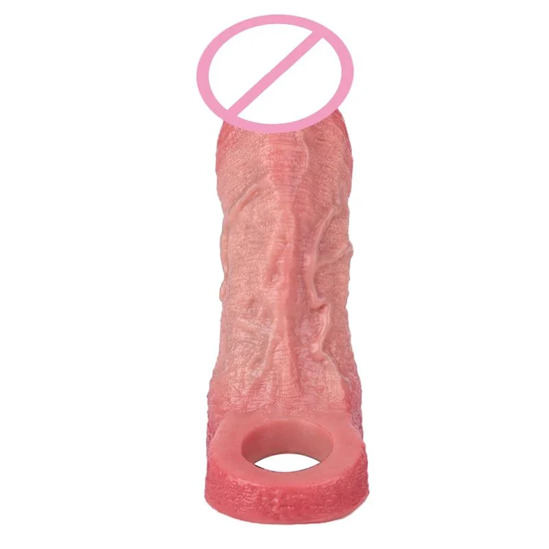 Multi-Types Closed Head Lifelike Glans Penis Sleeve Silicone Super Soft Adult Men Cock Ring Dick Extender Sex Toys for Men