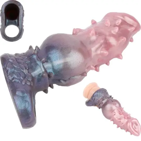 New Fantasy Dog Penis Sleeve With Stimulator Spike Animal Dildo Sheath Texture Massager Sex Toy for Men Women