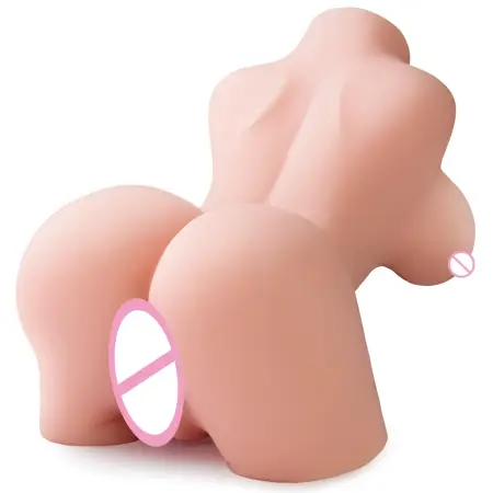 Lifelike TPE Vagina Sex Doll with Big Ass Half Body Silicone Design for Male Masturbation