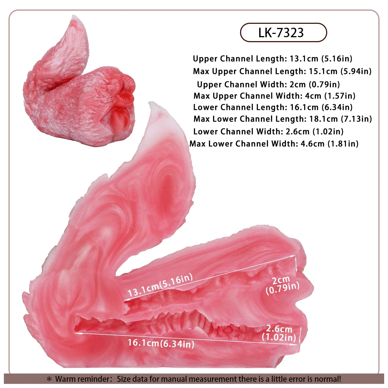 Pink Fox Fantasy Male Masturbator Adult Sex Toys Pocket Pussy Dolls Soft Butt with Vagina Anal Toys Custom Drop