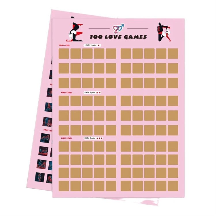 Adult Toy Couple Game 100 Couple Positions Poster Challenge Love Game Scratch off Poster
