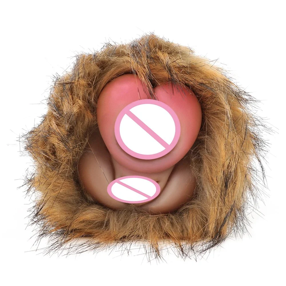 Silicone Male Masturbator with Hairy Realistic Vagina Pocket Pussy Adult Sex Toys for Men