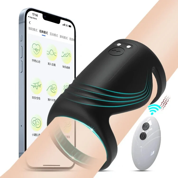 APP Wireless Remote Control Vibrating Cock Ring for Men Delay Ejaculation Cock Ring Vibrator for Couples