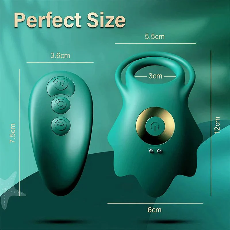 Men's Long-Lasting Wireless Lock Silicone Penis Rings Vibrating Adult Sex Toys for Couples Share Flirting
