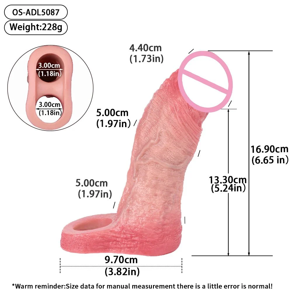 Multi-Types Closed Head Lifelike Glans Penis Sleeve Silicone Super Soft Adult Men Cock Ring Dick Extender Sex Toys for Men