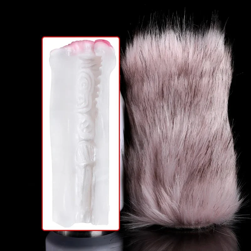 Male Dog Cup Silicone Masturbator Suction Cup Toy Soft Realistic Stimulation Pocket Masturbator for Adults