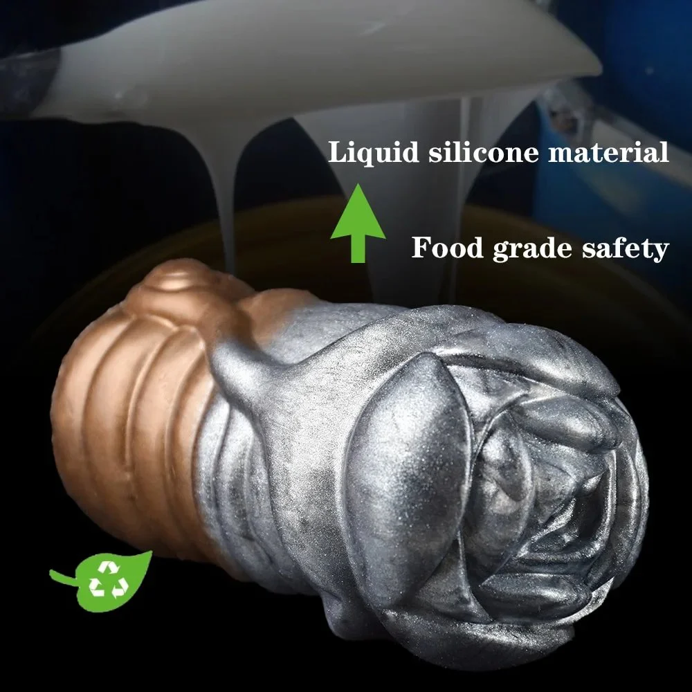 Realistic Liquid Silicone Men Masturbate Aircraft Cup Metal alien Aircraft for Men Masturbator