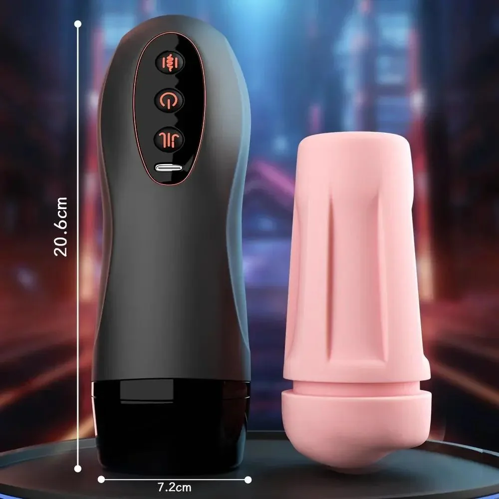 Quiet Motor Heating & Suction Automatic Masturbation Cup with 10 Vibration Modes