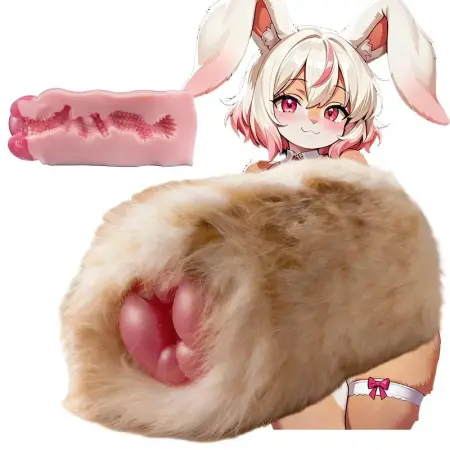 Soft Faux Fur Male Masturbator Manual Silicone Pocket Pussy Adult Onahole Furry Sex Toys for Men Realistic Vagina Stroker