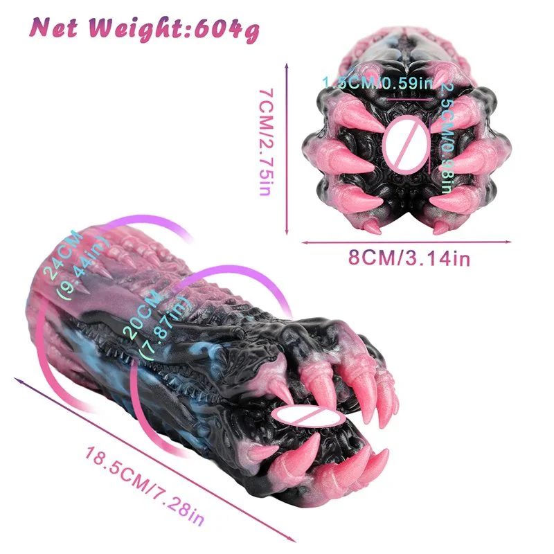 Male Masturbating Sex Toy Fantasy Colorful Male Masturbator Made of Liquid Silicone Soft and Comfortable Adult Toys