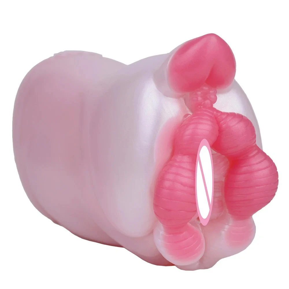 Soft Realistic Silicone Male Masturbator Cup, Lifelike Vagina Pocket Pussy for Adult Men