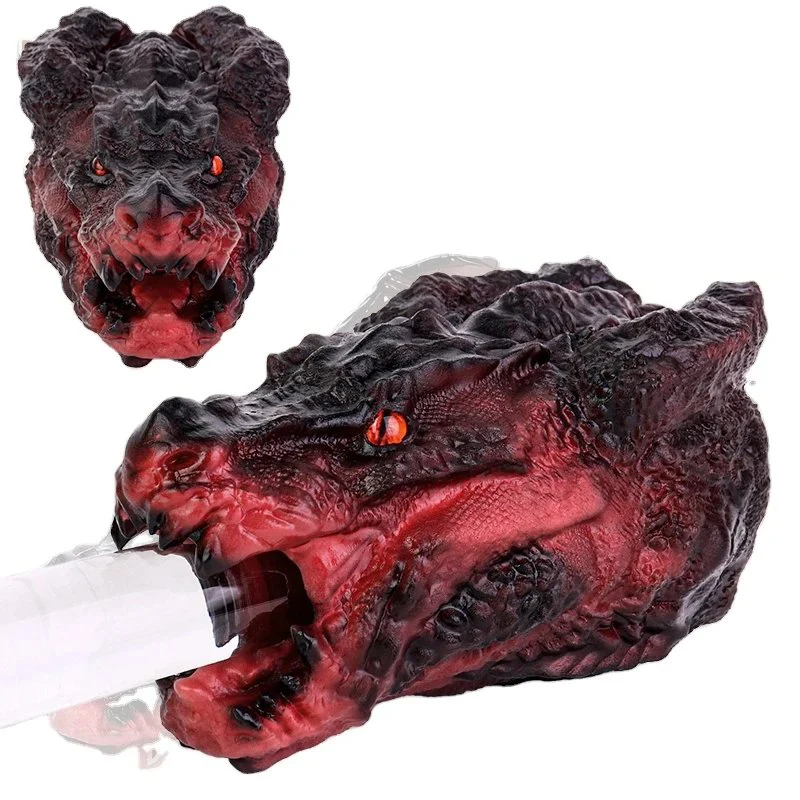 Male Masturbators Red Dragon Head Oral Sex Deep Throat Stroker for Men Pocket Pussy Lifelike Animal Masturbator with Teeth