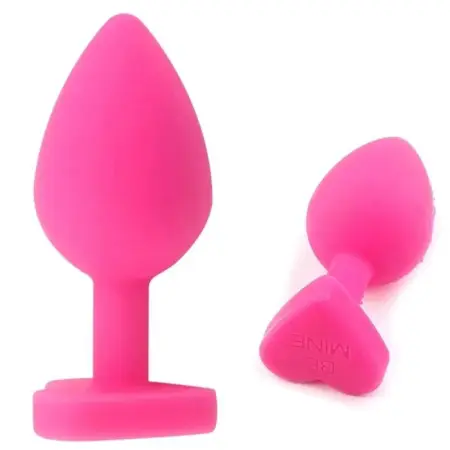Silicone Heart Shaped Anal Plug for Couple Anal Sex with Vibrator Features
