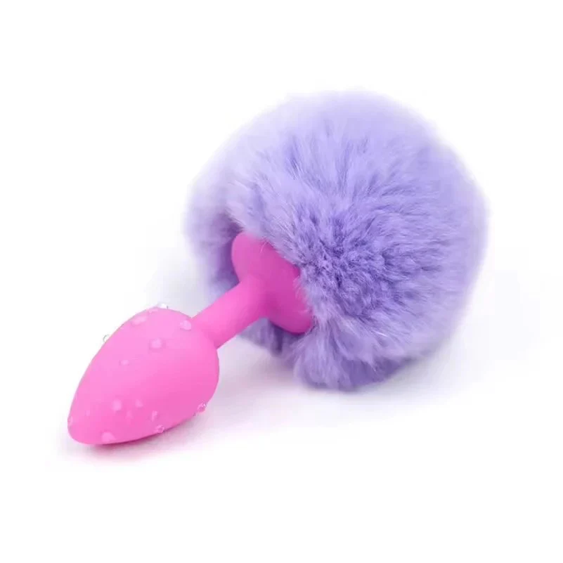 Silicone Rabbit Tail Anal Plug Men and Women's Anal Masturbation Device Sex Toys for Anal Intimacy