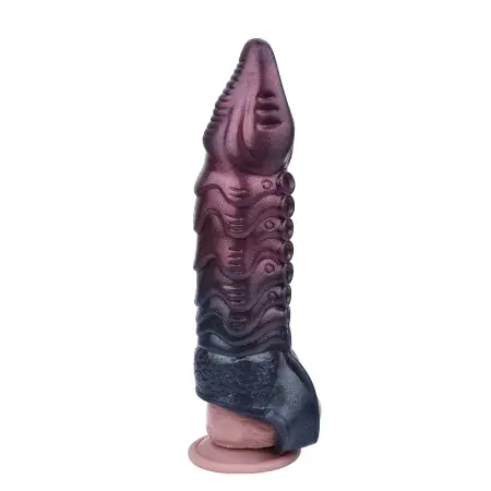 Penis Condom Male Penis Enlargement Device Artificial Fantasy Huge Dildo Soft Silicone Realistic Penis Condom Male Sex Toys