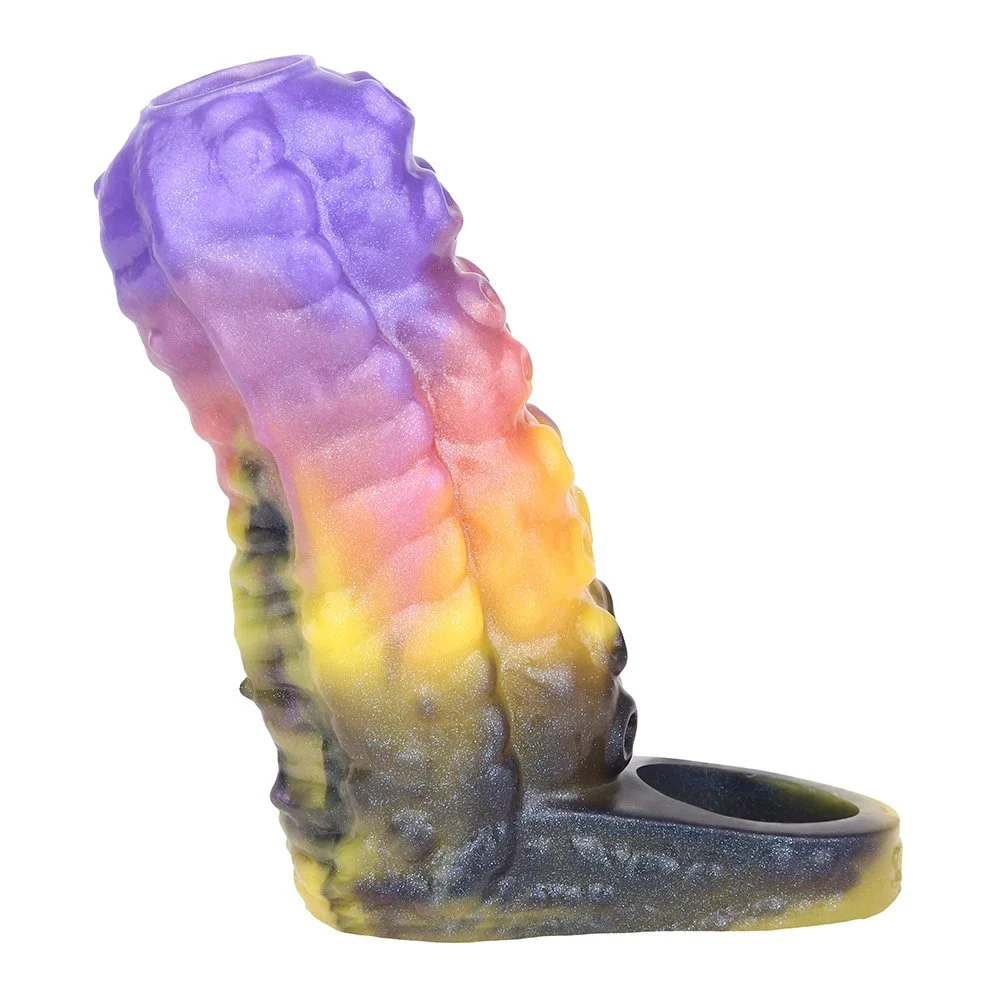 Penis Enlargement Sleeve Fantasy Monster Octopus Dildo Soft Silicone Open Male Penis Extender Sex Toys