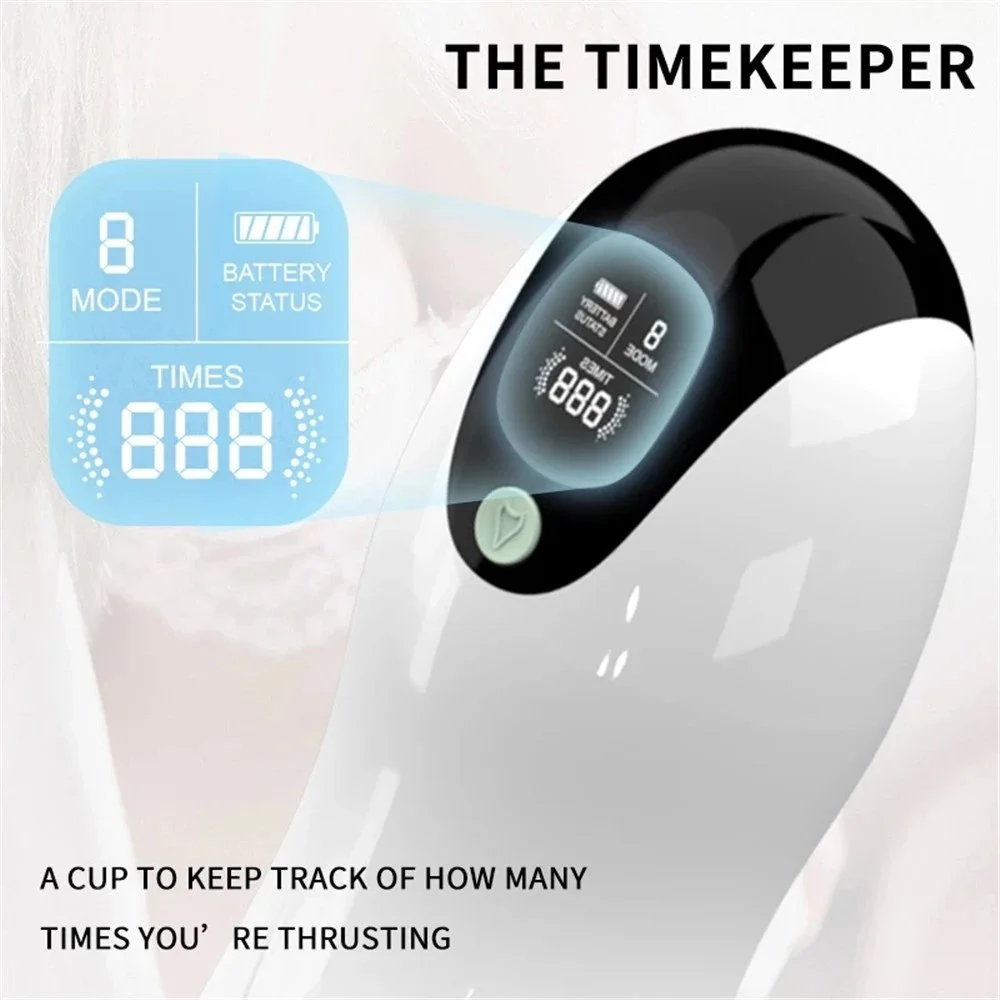 Smart Counting Silicone Male Masturbating Sexy Adult Products Machines Sucking Sound Vibrating Masturbation