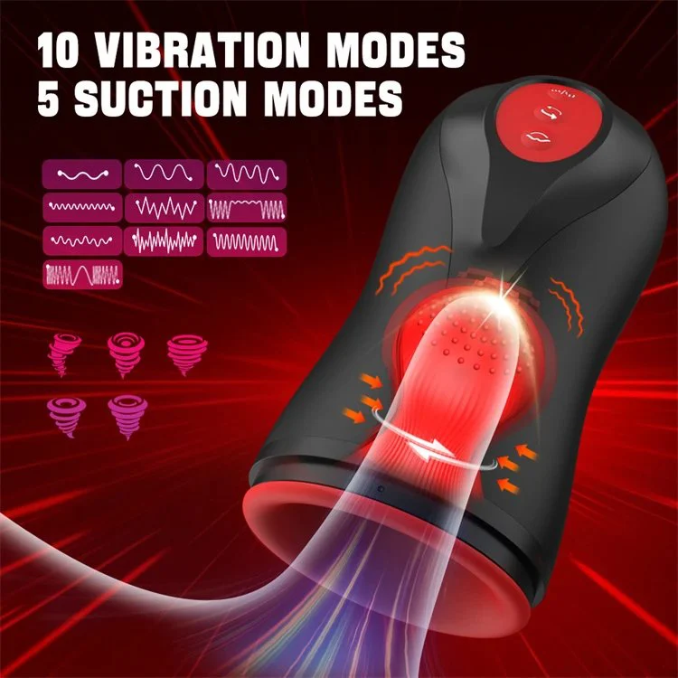 Realistic Pocket Pussie 10 Modes Automatic Vibration Sucking Masturbators Male Masturbation Toys