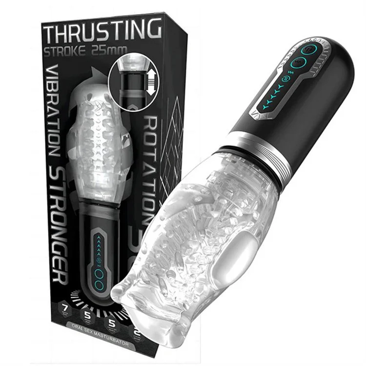 Rechargeable Automatic 7 Frequency Thrusting Rotation Vibrating Masturbation Aircraft Cups for Men Sex Toys