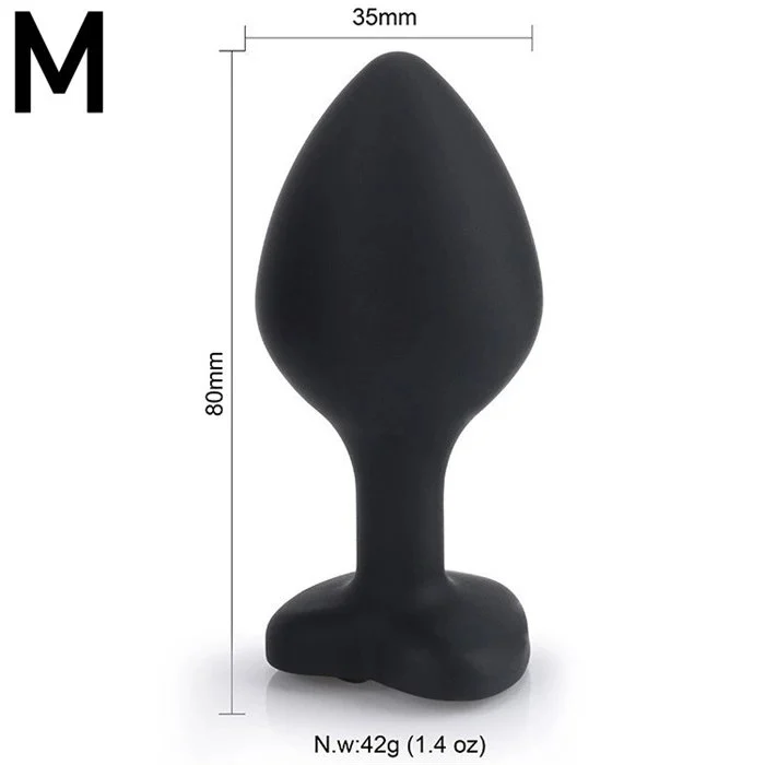 Silicone and Stainless Steel Anal Plug Vibrator Jewelry Couple's Sex Toy