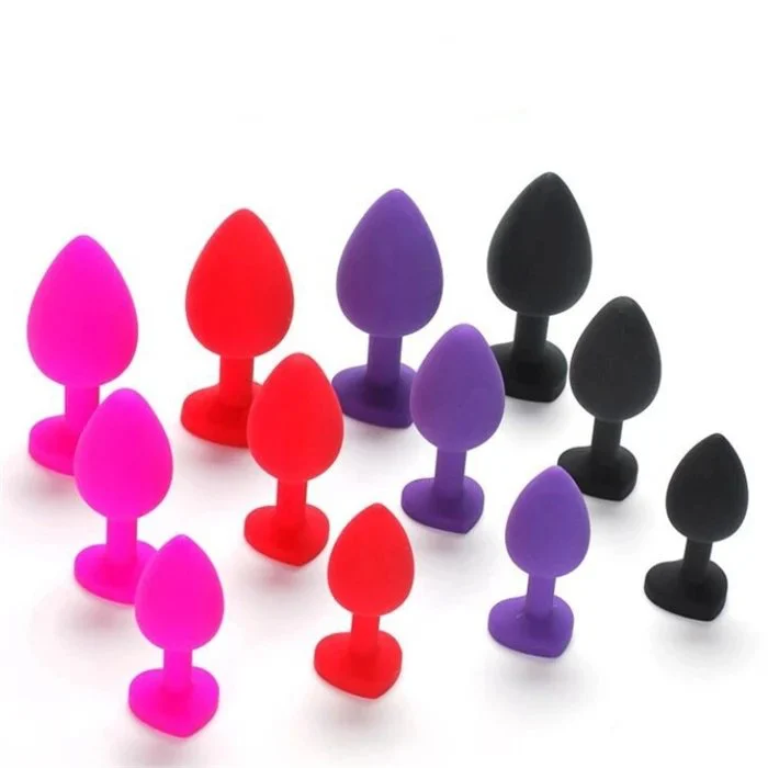 Silicone and Stainless Steel Anal Plug Vibrator Jewelry Couple's Sex Toy