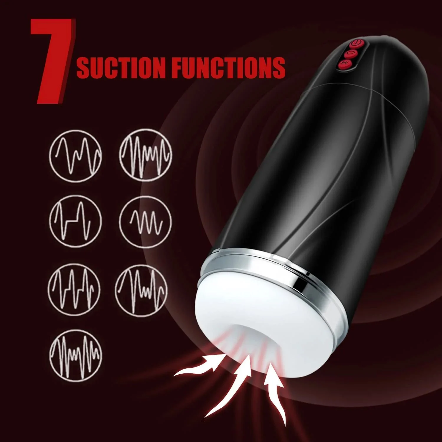 Rechargeable USB Multi-frequency Automatic Vibration Male Masturbation Cup Sucking Men Sex Toys