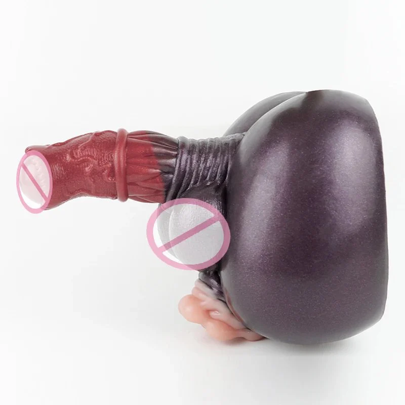 Silicone Male Masturbator With Lifelike Animal Horse Dildo for Men Women Soft Stretchy Pocket Pussy Stroker SexToy