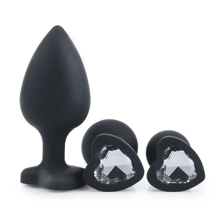 Silicone and Stainless Steel Anal Plug Vibrator Jewelry Couple's Sex Toy
