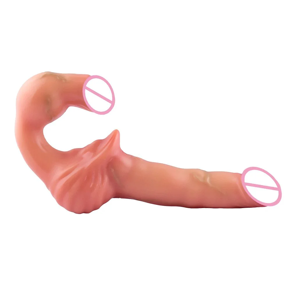 Silicone U-Shaped Double Head Vibrator Massager Dildo Wearable Vibrating Heated Penis Couple Flirting Sex Toy for Lesbian &Gay