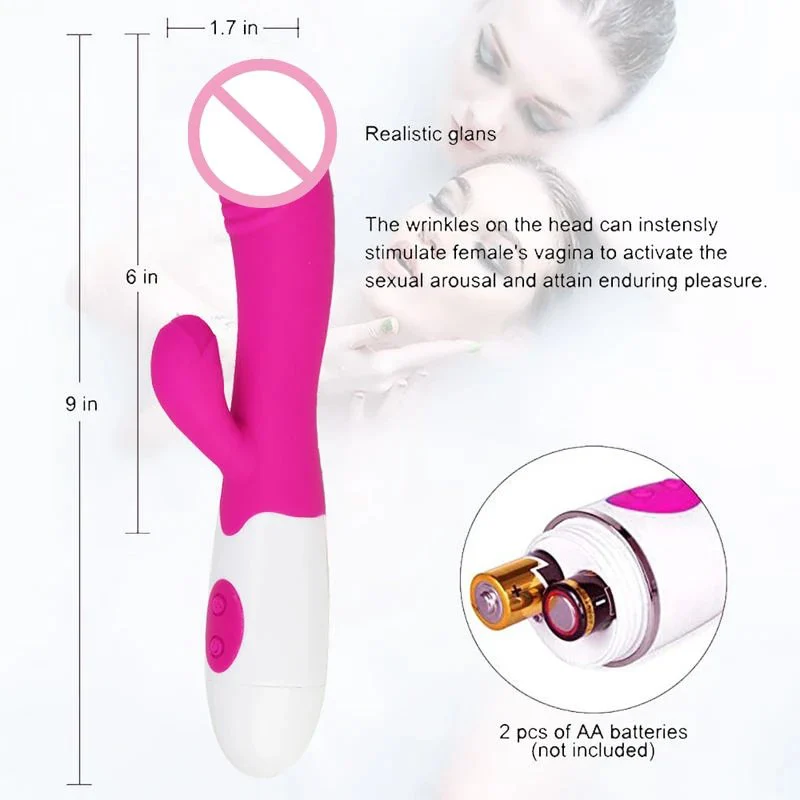 Battery Dildos Vibrator Sex Toy Thrusting Rabbit Sex Vibrator for Women