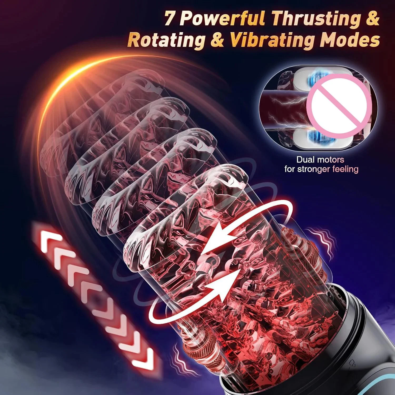 Smart Counting Adult Soft Male Masturbation Cup TPE Material Sex Toy Features Vibrating Sucking