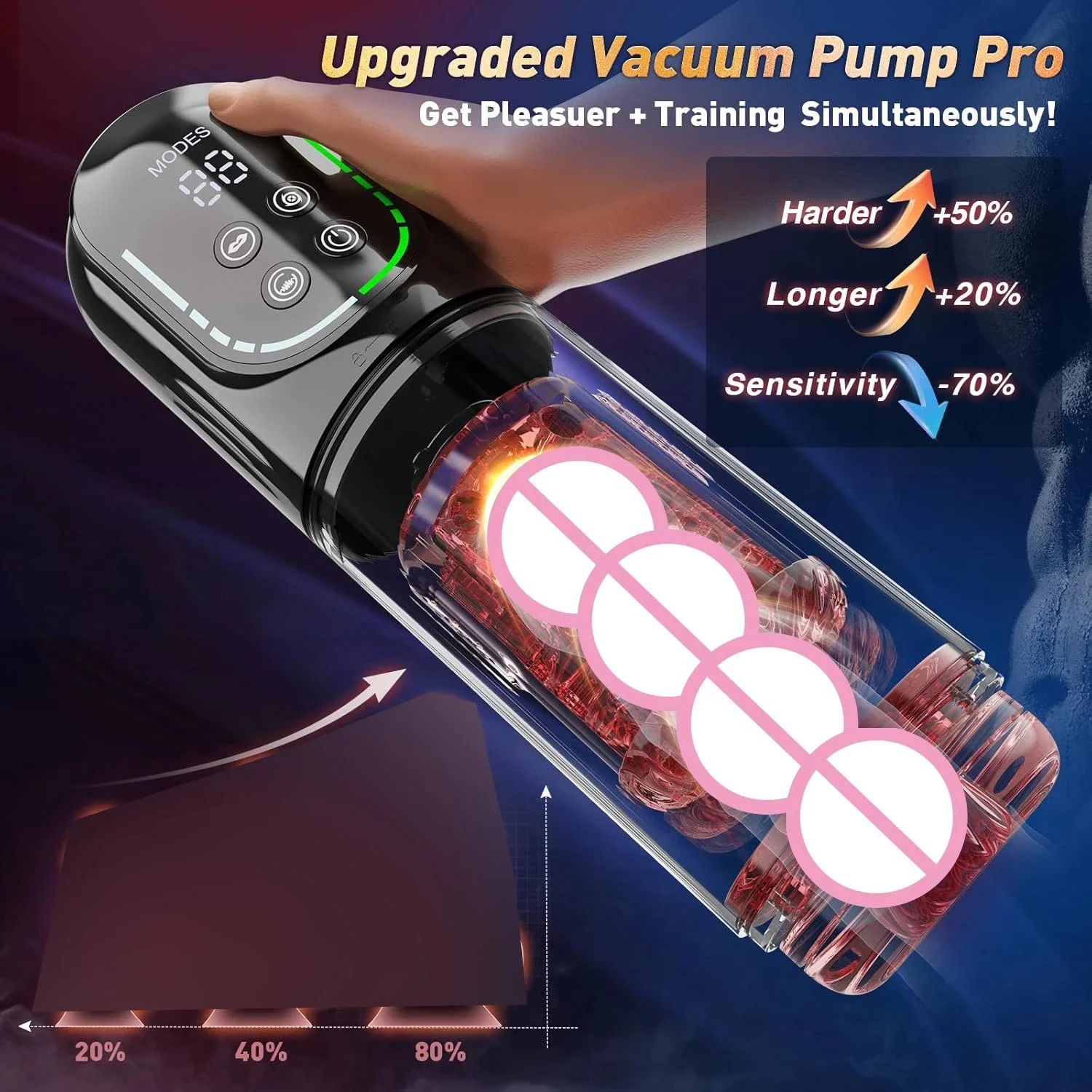 Smart Counting Adult Soft Male Masturbation Cup TPE Material Sex Toy Features Vibrating Sucking