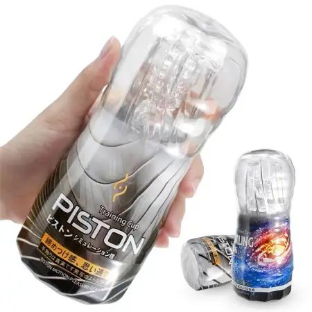 TPE Masturbation Cup Clear Crystal Male Masturbator Training Sex Toys for Men