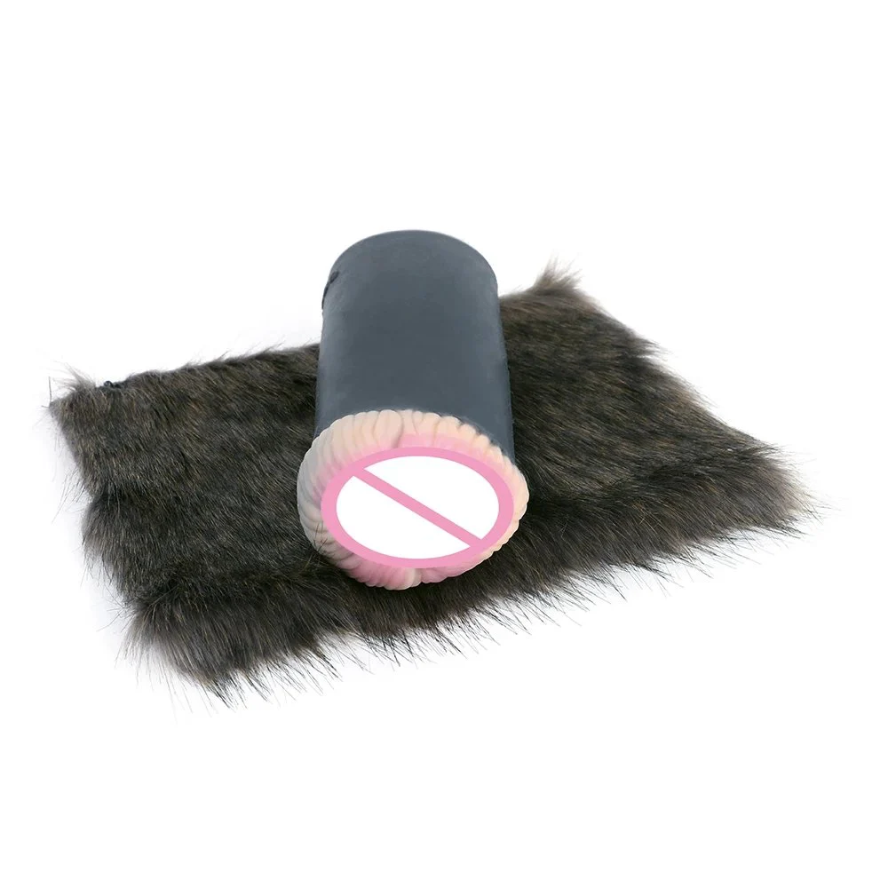 Skin-friendly Artificial Realistic Animal Cat Vagina with Fur Men Masturbation Pocket Pussy Adult Sex Toys for Men