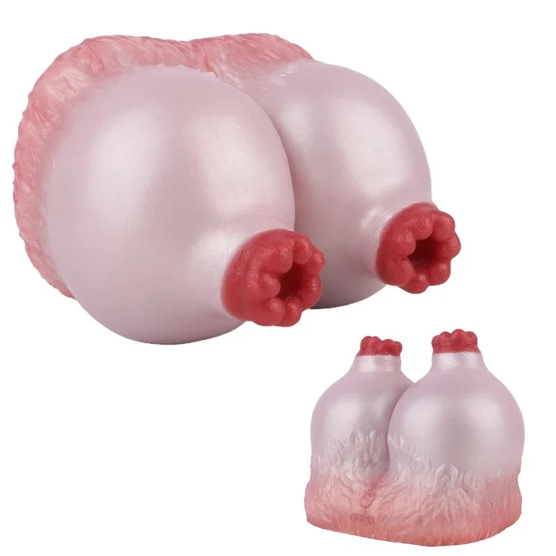 Sheep Milk Dual-Channel Male Masturbator, Made of Safe Silicone Material, Strong Pressure Sensation, Realistic Experience