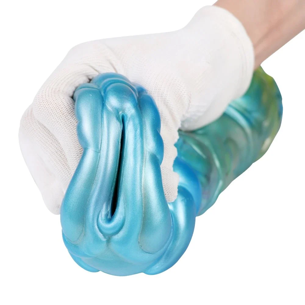Soft Silicone Flame Cow Masturbation Cup AlI-Channel Realistic Vagina Feel Pussy Sex Toys Masturbation for Men