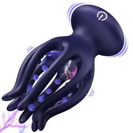 Octopus Shape 10-Mode Vibrator Men's Sex Toy for Male Masturbating Glans Stimulation Vibrator Sets