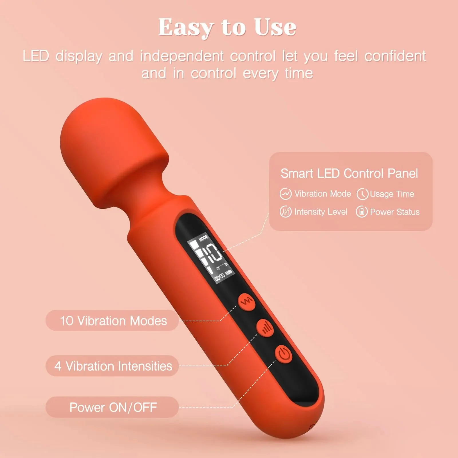 USB Rechargeable Mulheres Vibradoras G Spot Glans Clitoral Stimulator LCD Display Passion Wand Massager Vibrator Kits for Women