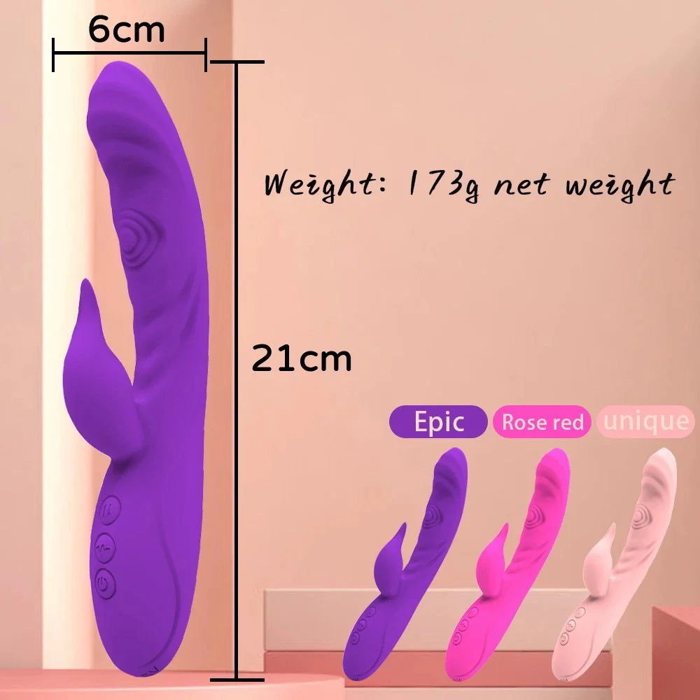 Female 3 in 1 Rabbit Silicone Vibrator Double Tap G-pot Vibrator Woman Masturbation Sex Toys Adult
