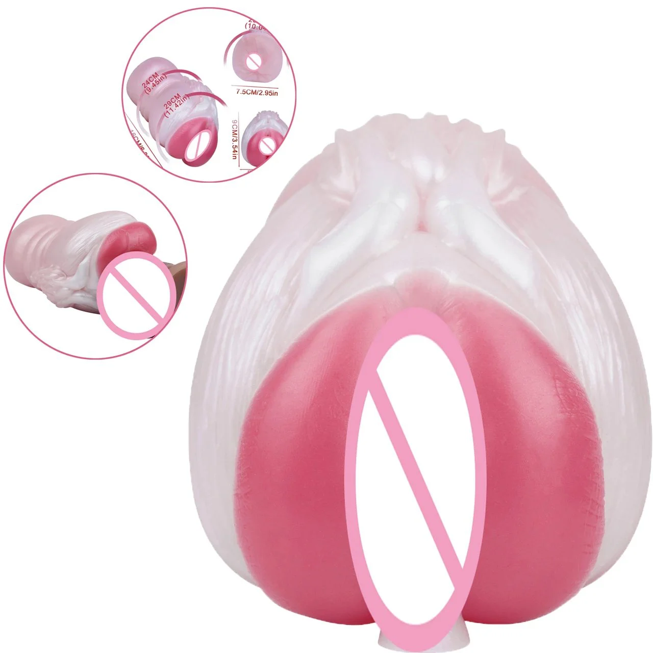 Soft Vagina Channel Masturbation Cup for Men Sissy One Channel Masturbator