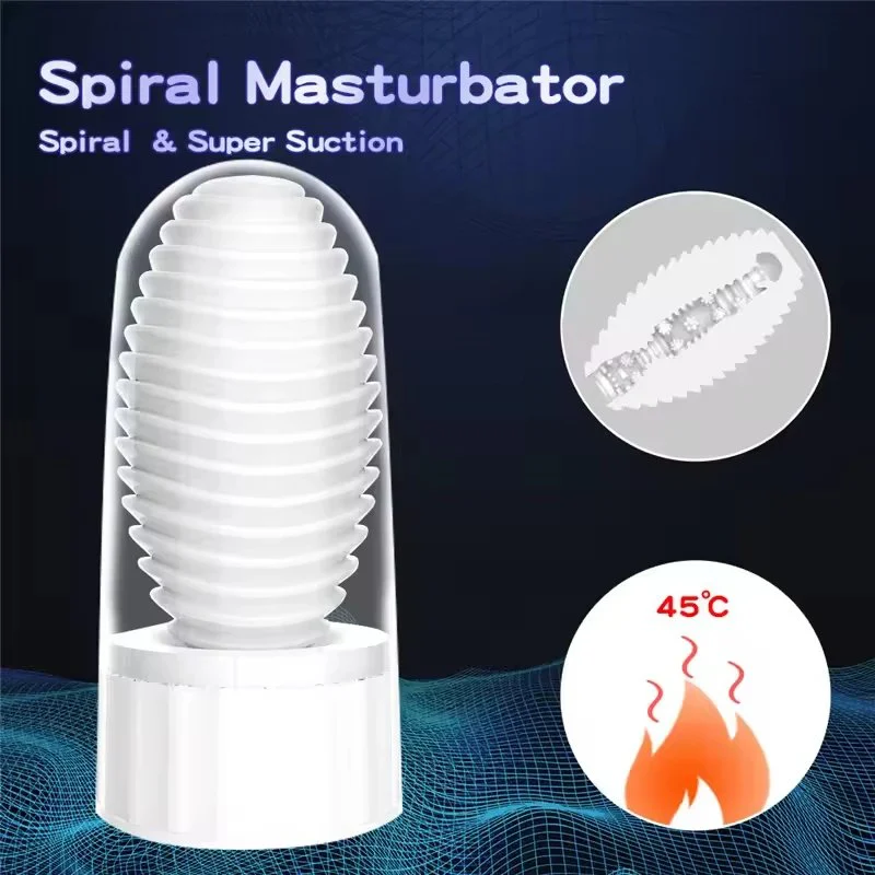 Waterproof Spiral Masturbator Cup for Men,Multiple Stimulation Male Sex Toy Man Masturbation Cup Adult Toys