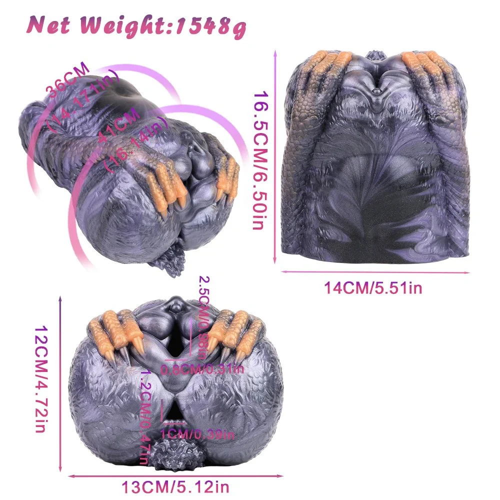Silicone Alien Onahole Fantasy Monster Masturbator Male Sex Toys Animal Griffin Pocket Pussy Stroker Dual Channel Vagina