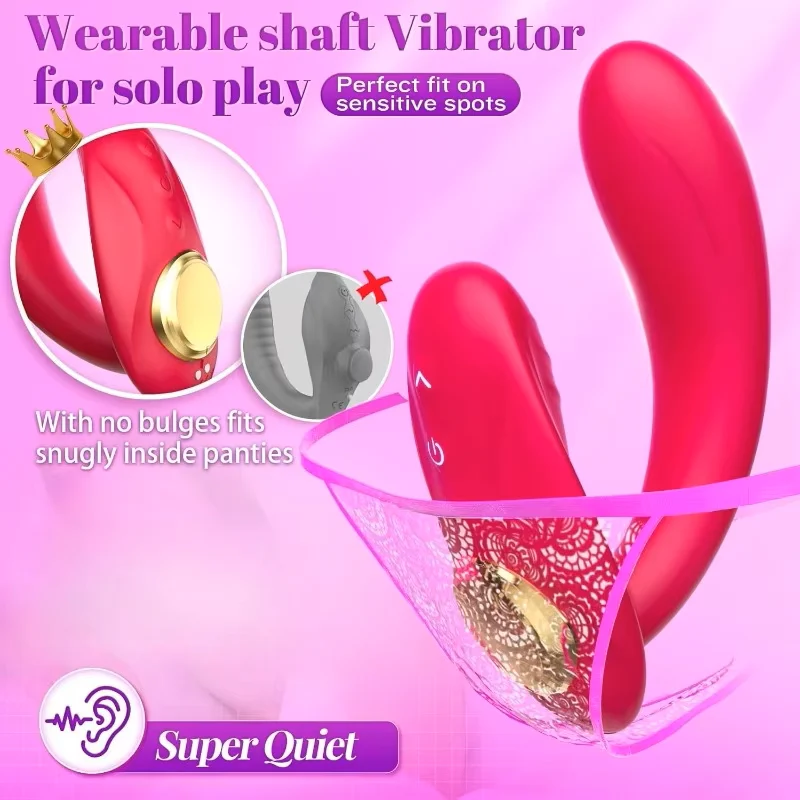 Double Ended Anal Dildo Wearable G-Spot Vibrator Remote Control Finger Vibrating Butt Plug Adult Toys for Women Couples