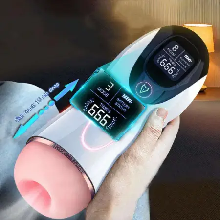 Smart Counting Silicone Male Masturbating Sexy Adult Products Machines Sucking Sound Vibrating Masturbation