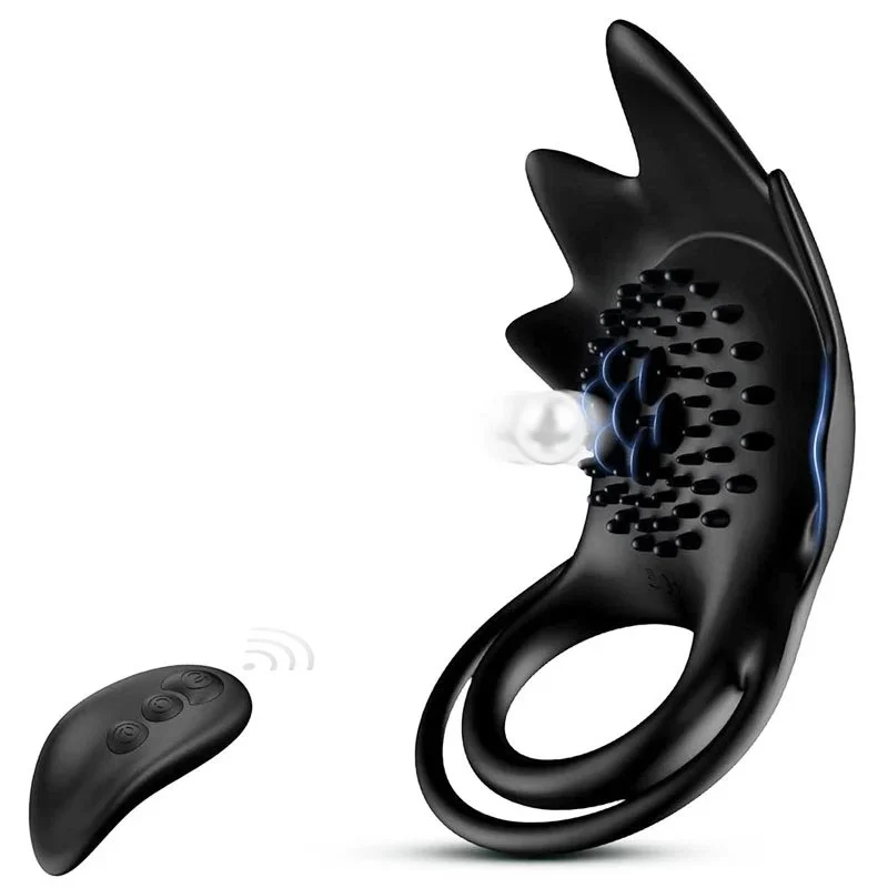 Men's Long-Lasting Wireless Lock Silicone Penis Rings Vibrating Adult Sex Toys for Couples Share Flirting