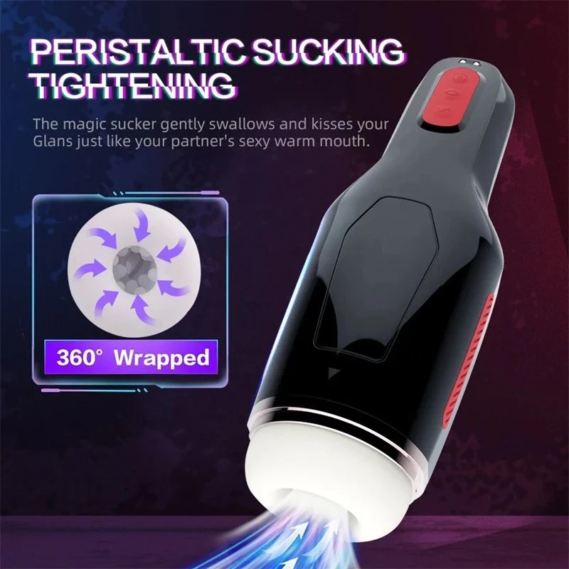 T Rotating Male Masturbator Cup Soft Silicone Pussy Sex Toys 10 Speeds Telescopic Electric Sex Toys Massager